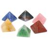 1Pc Reiki Healing Crystal Pyramid Ornament Decoration Energy Natural Stone Quartz Agate Amethyst Jade Gemstone Home Decor Jewelry Mini Furnishings 4cm