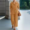 Women Long Sleeve Blouse and Pants Casual Two Piece Suit Sets