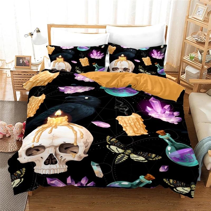 Home Textile Death's Head Hawk Moth Printed Bedding Set 3d Duvet Cover Set with Pillowcase Twin Full Queen King Size Bedclothes
