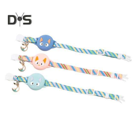 Держатель для трекера, ошейник для домашних животных с колокольчиком, регулируемый светоотражающий ошейник для собак и кошек с чехлом для AirTag, GPS-искатель, аксессуары для котят, щенков