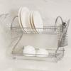Space-saving S-Shaped Dish Drainer 2 Tier Tableware Holder Shelf Cup Drainer  Chopsticks