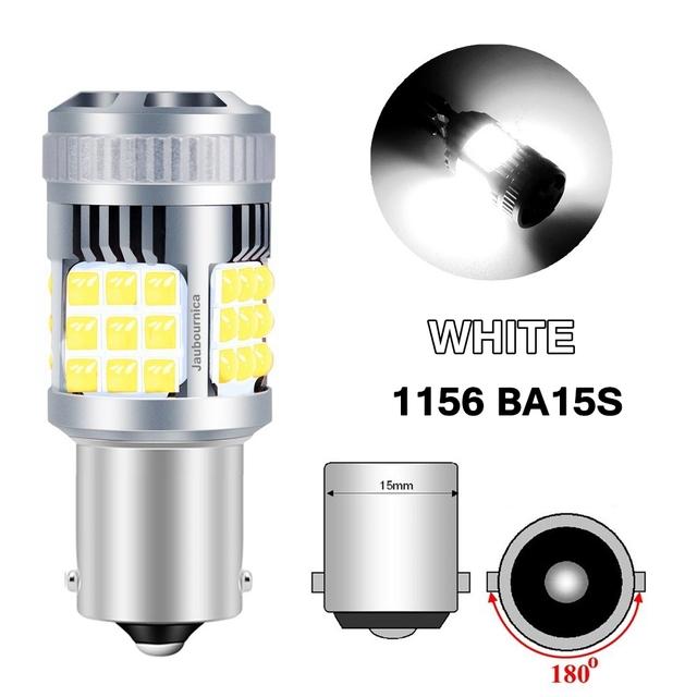 1Piece 1156 P21W BA15S BAU15S 1157 P21/5W BAY15D Super Bright CANBUS LED Bulb Car Brake Light Turn Signals Auto Reverse Lamp