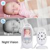 Video Wireless Baby Monitor 2.0 Inch Color Security Camera 2 Way Talk Night Vision IR LED Temperature Monitoring with 8 Lullaby