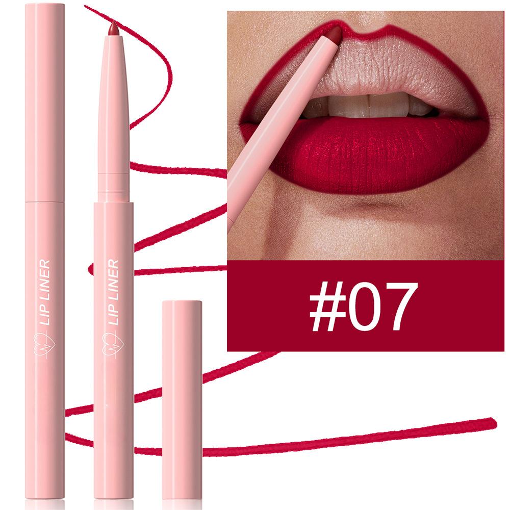 Nude Tapered Lip Liner Pencil Matte Creamy Plumping Lip Stain Waterproof Natural Nude Brown Slim Lips Liner Make Up Long-Lasting