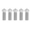 5Pcs 3D Printer Nozzles Set Stainless Steel 1.75mm 0.4mm Brass Tip Nozzle Set for QIDI X Maximum 3