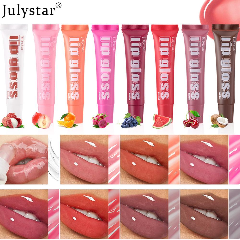 Fruit Lip Gloss 4 Pcs Set Lip Moisturizing Lip Glaze Moisturizing Hydrating Lip Oil Makeup