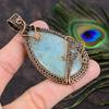 Aquamarine Handmade Copper Wire Wrap Jewelry Pendant 3.03 V1s37