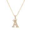 Zircon Crown Necklace New Necklaces Fashion Women's Necklace Pendant Simple English Letter Necklace