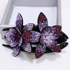 Women Elegant Flexible Rhinestone Flower Duckbill Hair Clip Hairpin Claw Gift