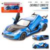 1:32 Scale Chevrolet Corvette Supercar Model Car, Pull Back Diecast Simulation Metal Alloy Vehicles Toy Car with Sound and Light for KIds Adult Gift