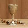 Handmade Set Of 5 Royal King Embossed Goblet Design Brass Wine Goblet