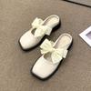 Baotou Slippers Women Wear Fashionable and Versatile Summer New Fairy Style Bow Half Slippers Lazy Shoes Muller Shoes