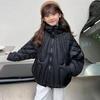 Girls' Solid Color Winter Coat 2024 – Simple, Thick Cotton for Small To Medium Children