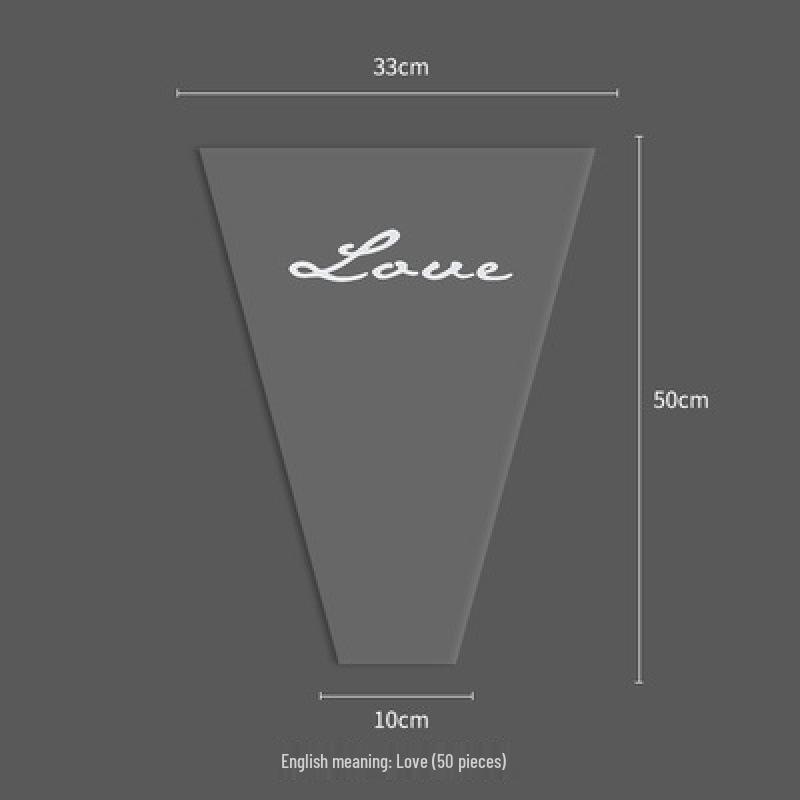 Chinese Style Transparent Floral Packaging Bag - Waterproof Kraft Paper