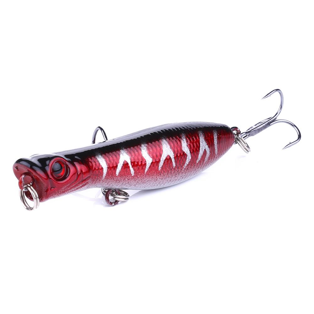 1pc Hengjia 5.5g/6cm Topwater Popper Fishing Bait Hard Plastic Fishing Lure