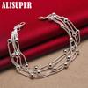 925 Sterling Silver Five Snake Chain Bracelet Smooth Bead Silver Bracelet Jewelry