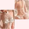 Super Sexy Chinese Style Lace Ribbon Babydoll Open Crotch Cosplay Costume Extreme Bodysuit Leotard One Piece Tempting Costume Fancy Dress [AQURAD]