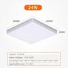Modern LED Ceiling Light Square Energy-saving Home Light 48W36W24W18W Living Room Dining Room Bedroom Indoor Lighting 85-265V
