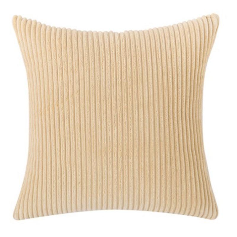 Square Cushion Case Sofa Cover Corduroy Winter Pillow Plush Velvet Home Decor
