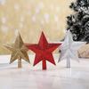 Christmas Tree Topper Star Glittering Decoration Xmas Tree Top Decor Shiny For Home Five Pointed Star Ornament 25CM Plastic