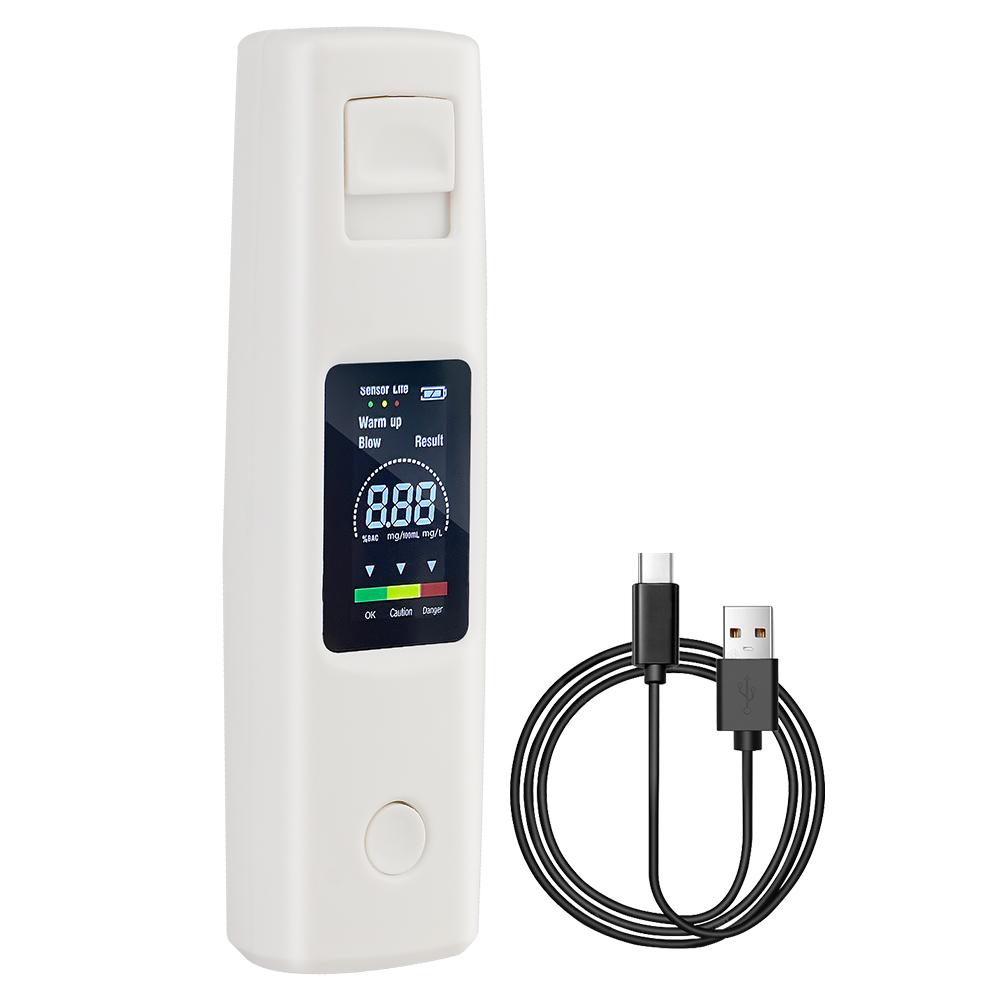 Alcohol Tester Breathalyzer Auto Accessories Alcotester Breath Tester Alcohol Detector Digital LCD Display Portable Non-Contact Type-C Charging