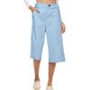 Women's Solid Color Cotton And Linen Fashionable Loose High Waist Cropped Casual Pants