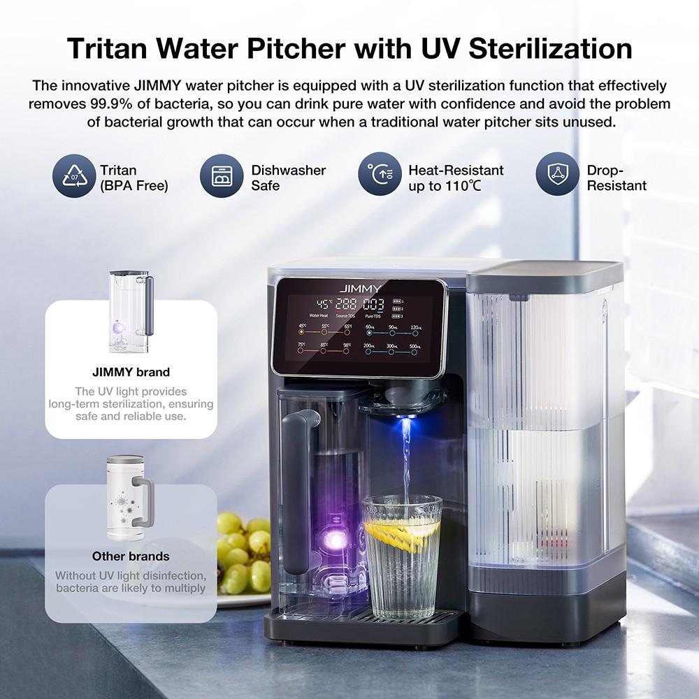 JIMMY R9 Water Purifier 7-Stage RO Filtration Instant Hot Water UV Sterilization 5L Tank 2200W Heating