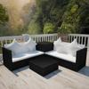 Day and Night - Day and Night 4-piece Garden Furniture Set and Black Synthetic Rattan Cushions