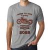 Men's Vintage Tee Shirt Graphic T Shirt Easy Rider Since 2028 Grey Marl