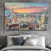 Landscape Canvas Painting Snow Scene Prints Winter Christmas Posters and Prints for Living Room Decoration Home Decor Cuadros
