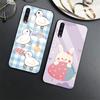 Cartoon Cute Duck Rabbit Case For Samsung Galaxy A52 A70 A71 A73 A53 A13 5g A03 A72 A22 A21s A03 Core A42 Tempered Glass Cover