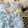 Bedding Pure Cotton Four-piece Set, Quilt Cover, Quilt Cover, Bed Sheet, Human Dormitory Three-piece Set