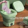 8L Portable Small Foldable Washing Machine with Spin Dryer For Socks Underwear Panties Washer Household Mini Washing Machine
