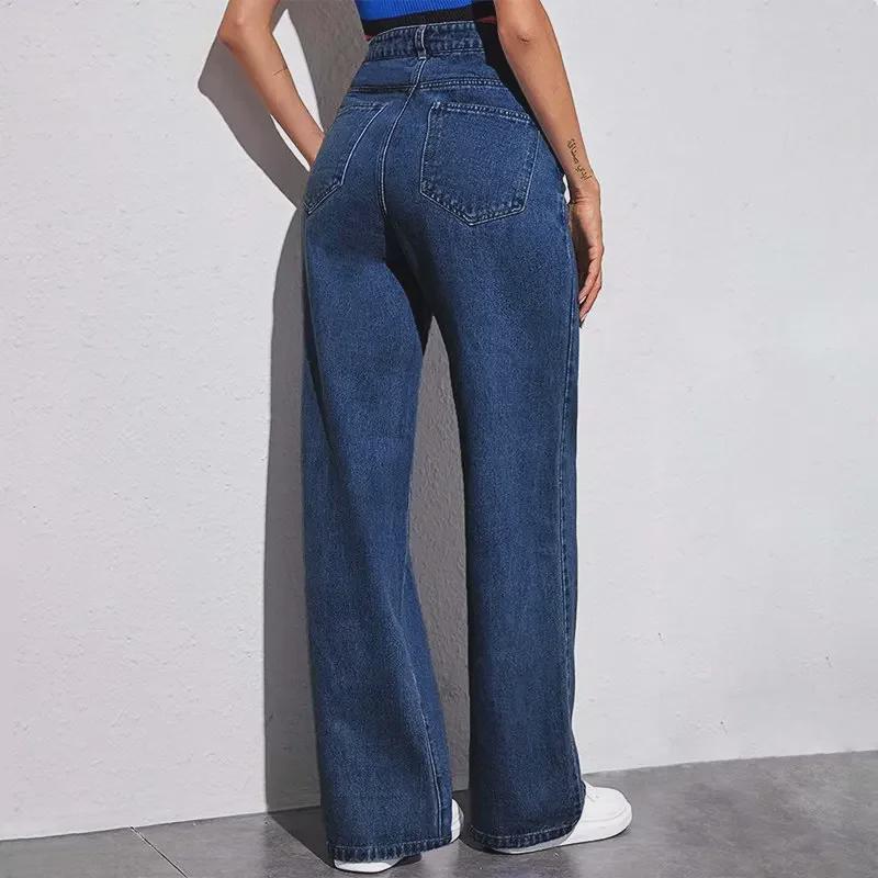 High Waist Wide-Leg Jeans for Women: Spring/Autumn Loose Fit, Slimming for Pear-Shaped Figures, 2025 Collection
