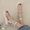 Platform Casual Internet Celebrity White Retro Heightening Platform Sandals Women 2025 New Summer Beach Wear Roman Shoes