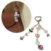Aesthetic Star Strawberry Key Rings Elegant Bag Charm Bead Keychain Bag Pendant Key Ornament for Purses and Present
