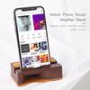 Mobile Phone Sound Amplifier Stand Wooden Cell Phone Stand with Sound Amplifier Phone Holder Desk