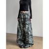 Women's Large Pocket Curved Wide Leg Camouflage Cool Girl Street Straight Bottoms Female Summer Unisex Loose Trousers