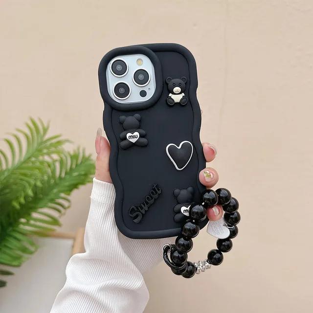 Realme9i A98 F11Pro 3D Cute Cartoon Animal Case For OPPO A94 A78 A74 A95 A72 A92 A60 A59 A58 Shockproof Bumper Bracelet Cover