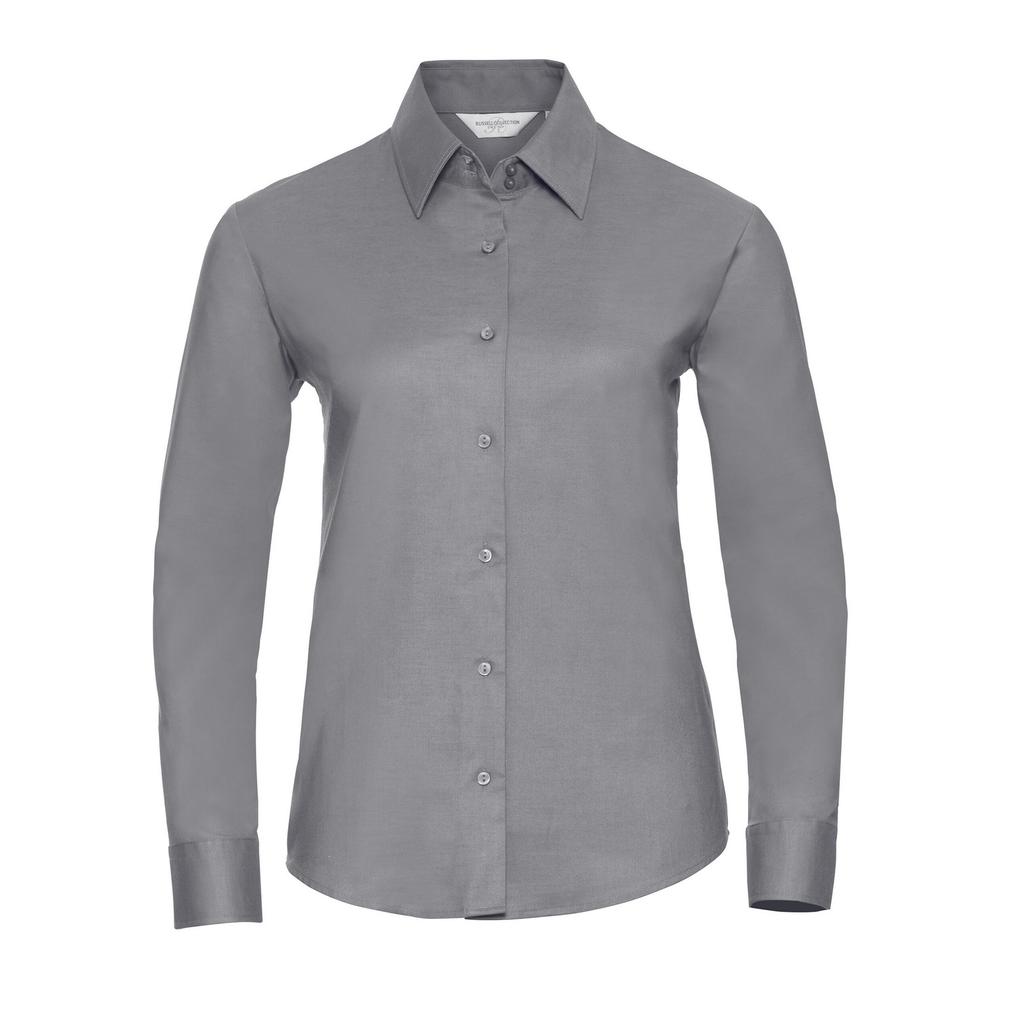 Russell Collection Womens/Ladies Oxford Long-Sleeved Shirt