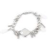 [H3383] - White 'Calypso' Silver Bracelet