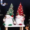 LED Christmas Gnome Doll Plush Gnome Figurine Night Light Dwarf Doll Tabletop Ornament with Cone-Shaped Hat for Home Xmas New Year Kids Gifts