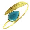 [P2278] - Gold-plated Artisanal Bracelet 'Princesse Ottomane' Turquoise Gold