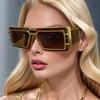 Модные прямоугольные солнцезащитные очки, модные мужские панк-солнцезащитные очки, женские цельные градиентные очки