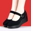 Dance Shoes Casual Versatile Wedge Heel Platform Old Beijing Cloth Shoes Comfortable Soft-soled Flat-soled Work Shoes