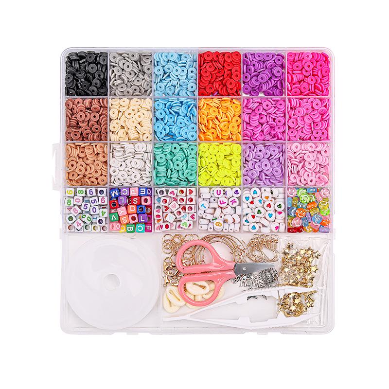 Handmade Beaded Jewelry DIY Kit for Kids - Educational Polymer Clay Beads for Bracelets & Necklaces