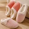 Color Matching Plush Cotton Slippers Winter Couple Indoor Home Hair Mop Plush Shoes Home Comfort Cotton Mop