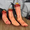 Halloween Horror Props Bloody Hand Haunted House Party Decoration Scary Fake Hand Finger Leg Foot Brain Heart Halloween Supplies