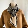 New Korean Version of Knitted Wool Double-sided Two-color Classic Striped Scarf Student Decoration Warm Lazy Scarf