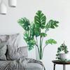 Large Tropical Green Plant Leaves Wall Stickers Home Room Decor Palm Decal